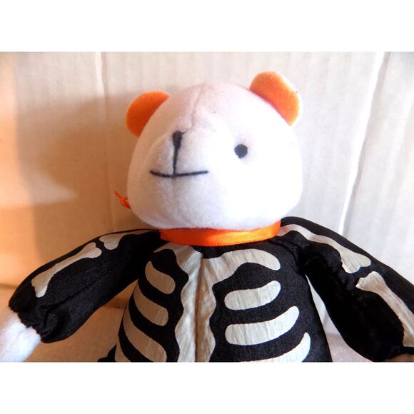 Hallmark Skeleton Bear Plush Little Brandon Bear MISSING TAGS Vtg Halloween Y2K - Picture 3 of 5